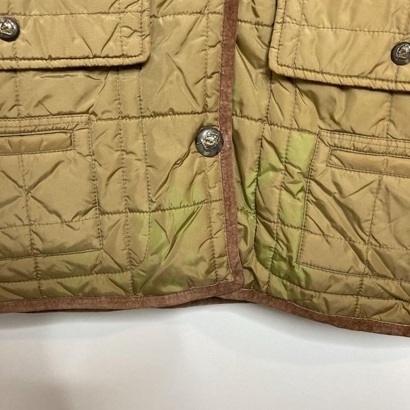 Lauren Ralph Lauren Tan Square Quilted Jacket M - Picture 4 of 14